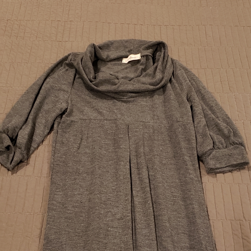 Grey cowl neck dress